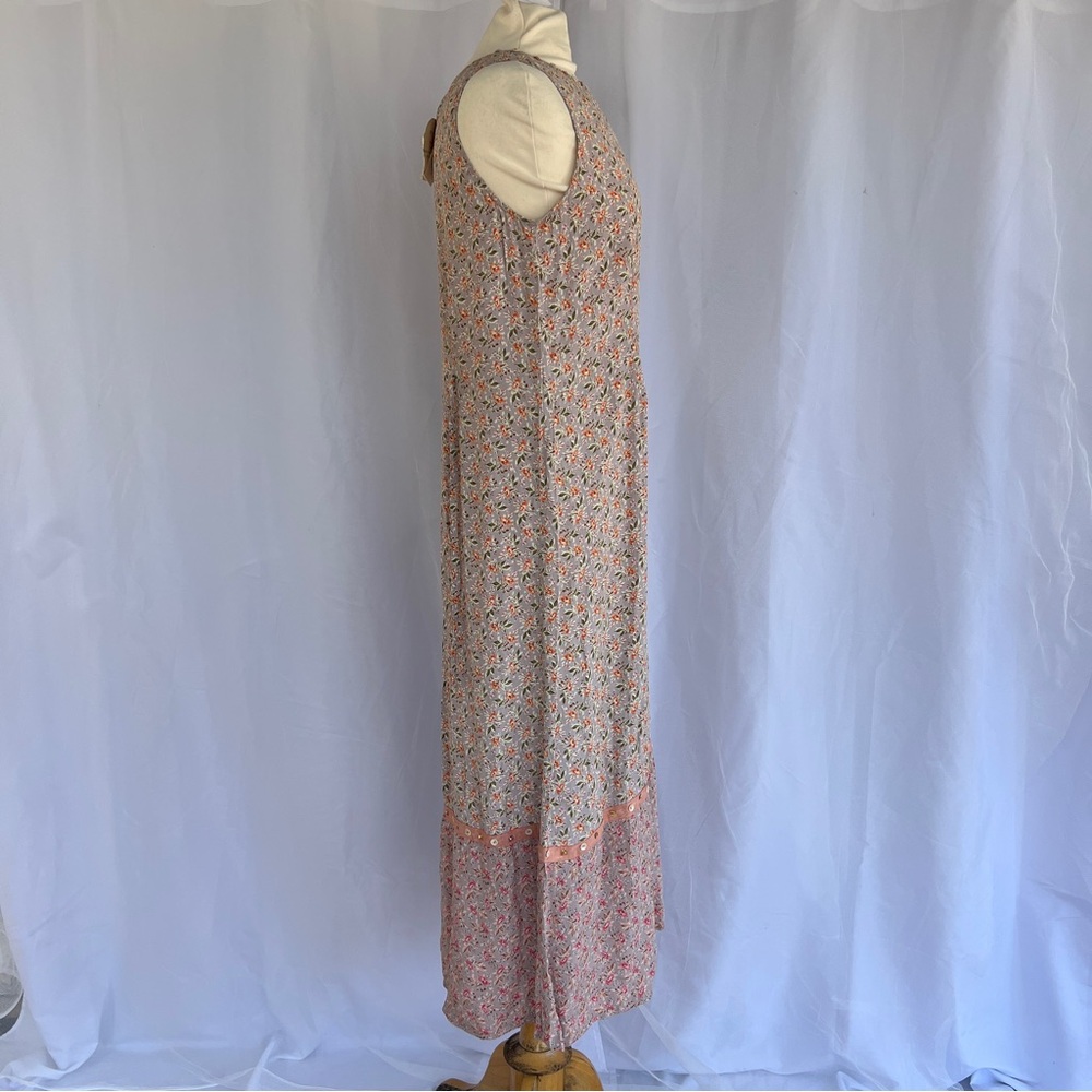 April Cornell taupe thyme dress floral medium NWT - Picture 9 of 16